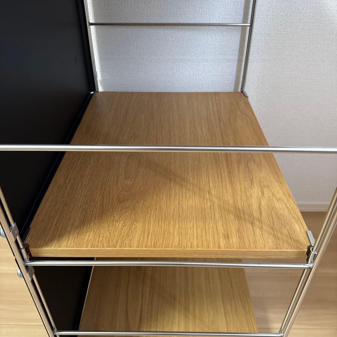 無印良品 ステンレスユニットシェルフ オーク材 バックパネル付き