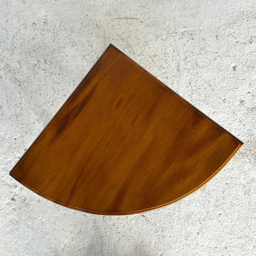 ✦80年代✦ 昭和レトロ 純喫茶の片隅にありそうな 木製コーナーテーブル 花台