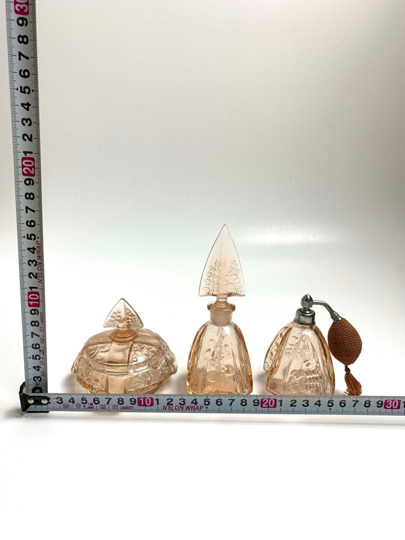 アンティーク　香水瓶　化粧品容器　3点セット