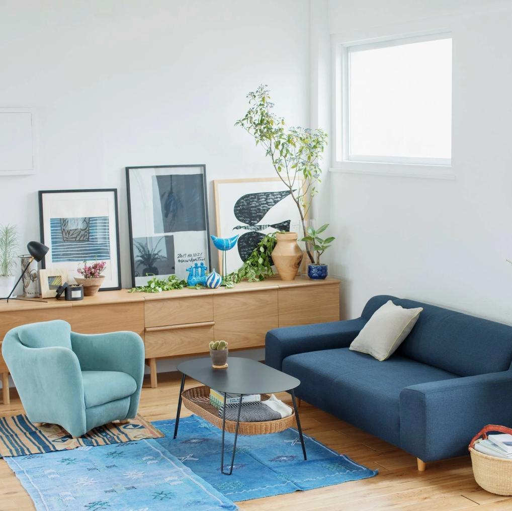 【美品】モデル展示未使用品 IDEE ミニミラーアームチェア ブルーグレー