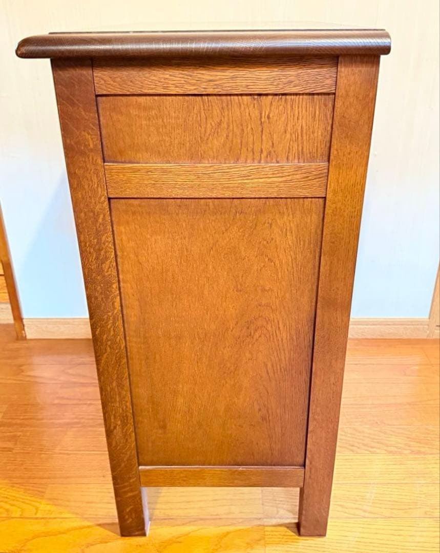 【希少】勇峰工芸 花柄キャビネット 旭川家具 キャビネット