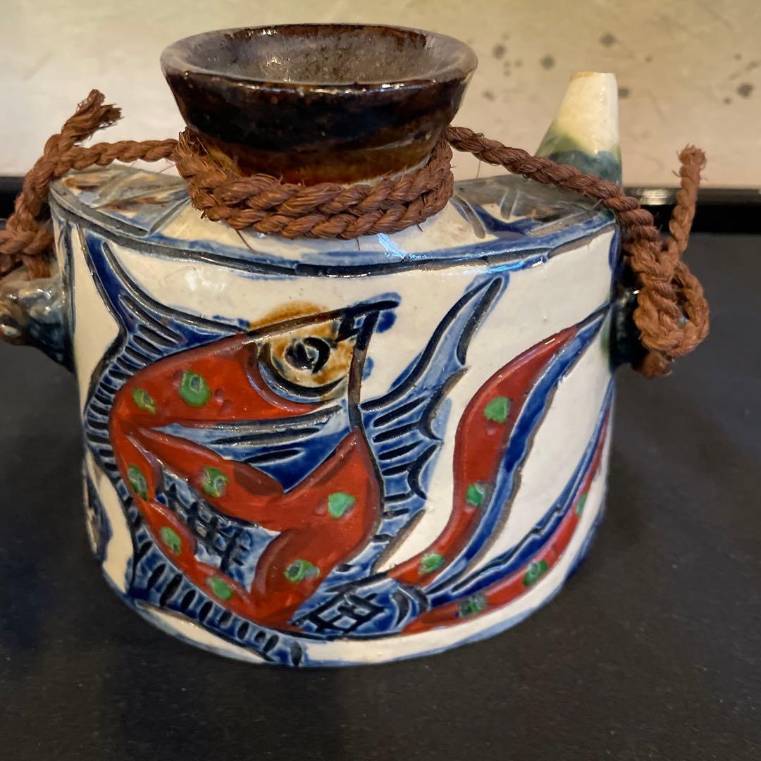 壺屋焼【4点セット】新垣勲作　【45センチ】花瓶・小花瓶　新垣窯　花瓶・抱瓶