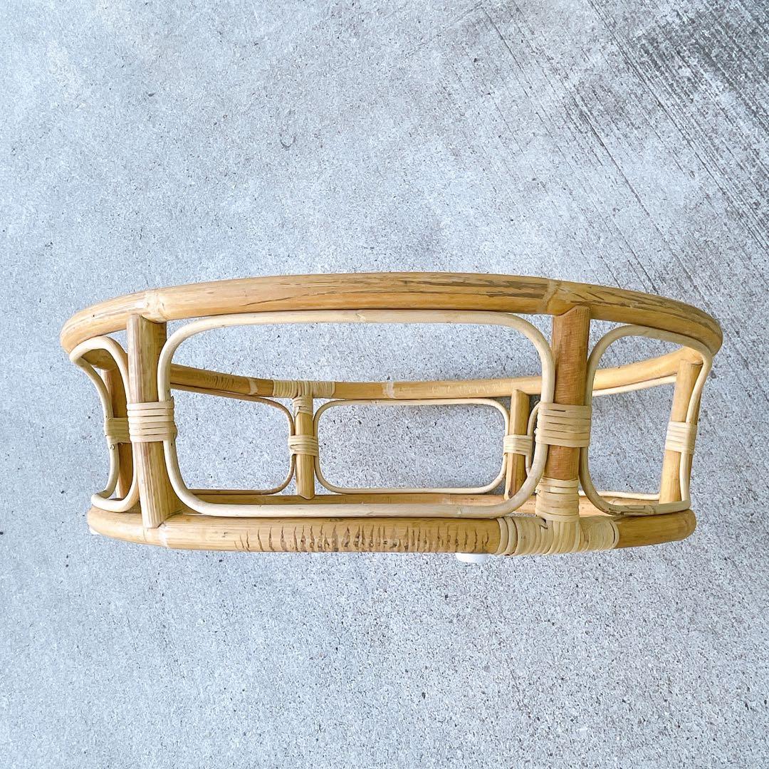 【美品送料込】籐ラタンフレーム パパサンチェア リラックスチェア