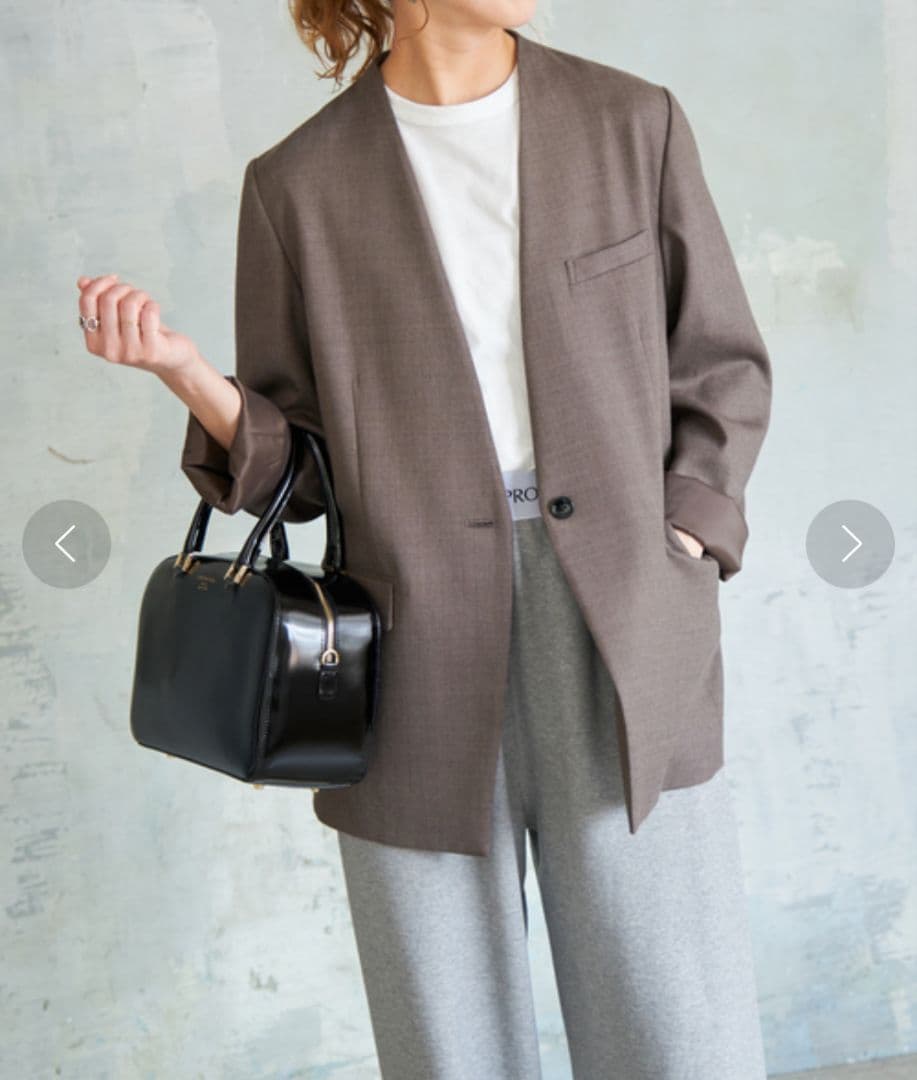 【Spick & Span】24AW　コートの重ね着も◎　ジャケット　36