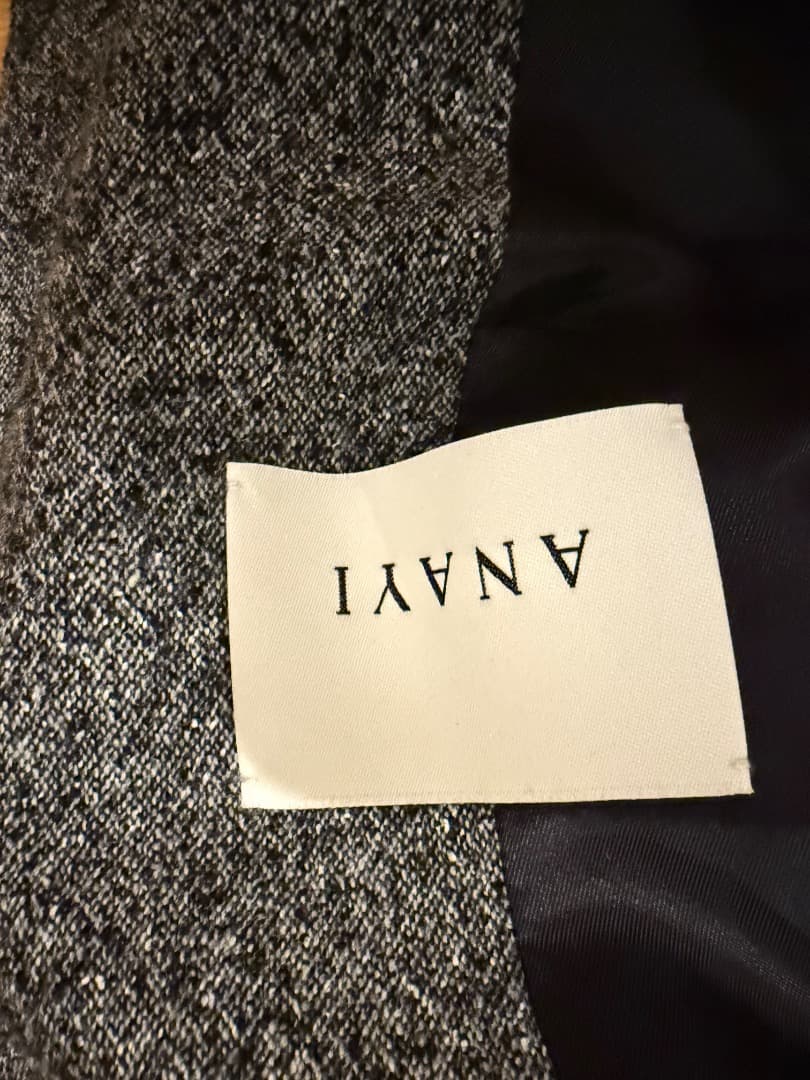 新品 ANAYI ウール混紡テーラードジャケット グレー