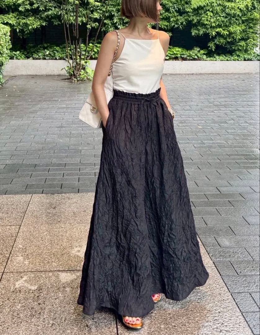 新品　cygne ベロアキャミソール Maw ホワイト サイズ０