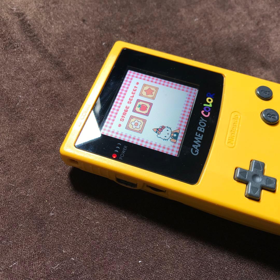 任天堂ゲームボーイクリアー　イエロー❤️新品ガラス製スクリーン交換新品偏光板交換