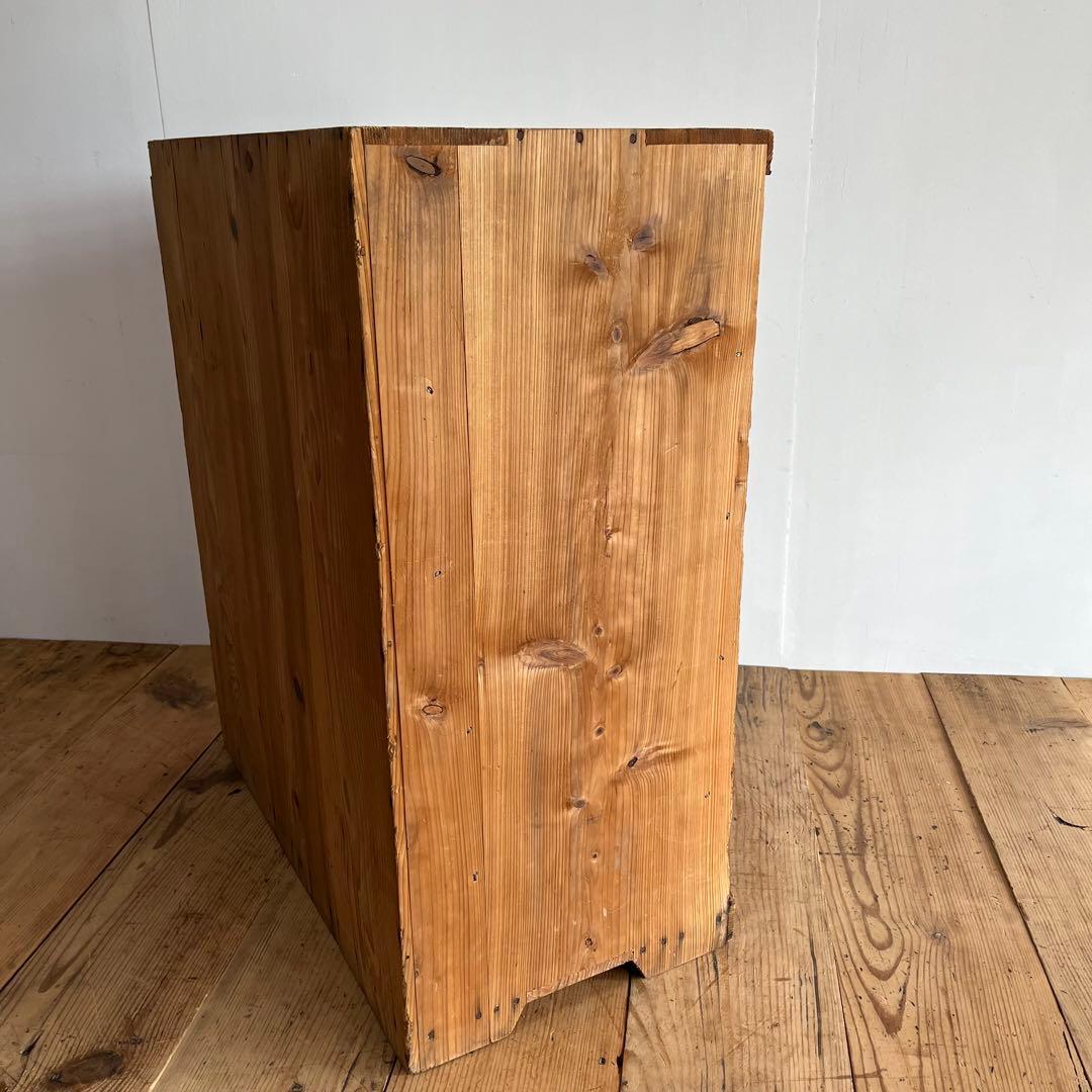 アンティーク 仕切り棚 チェスト 食器棚 書類棚 無垢材 無塗装