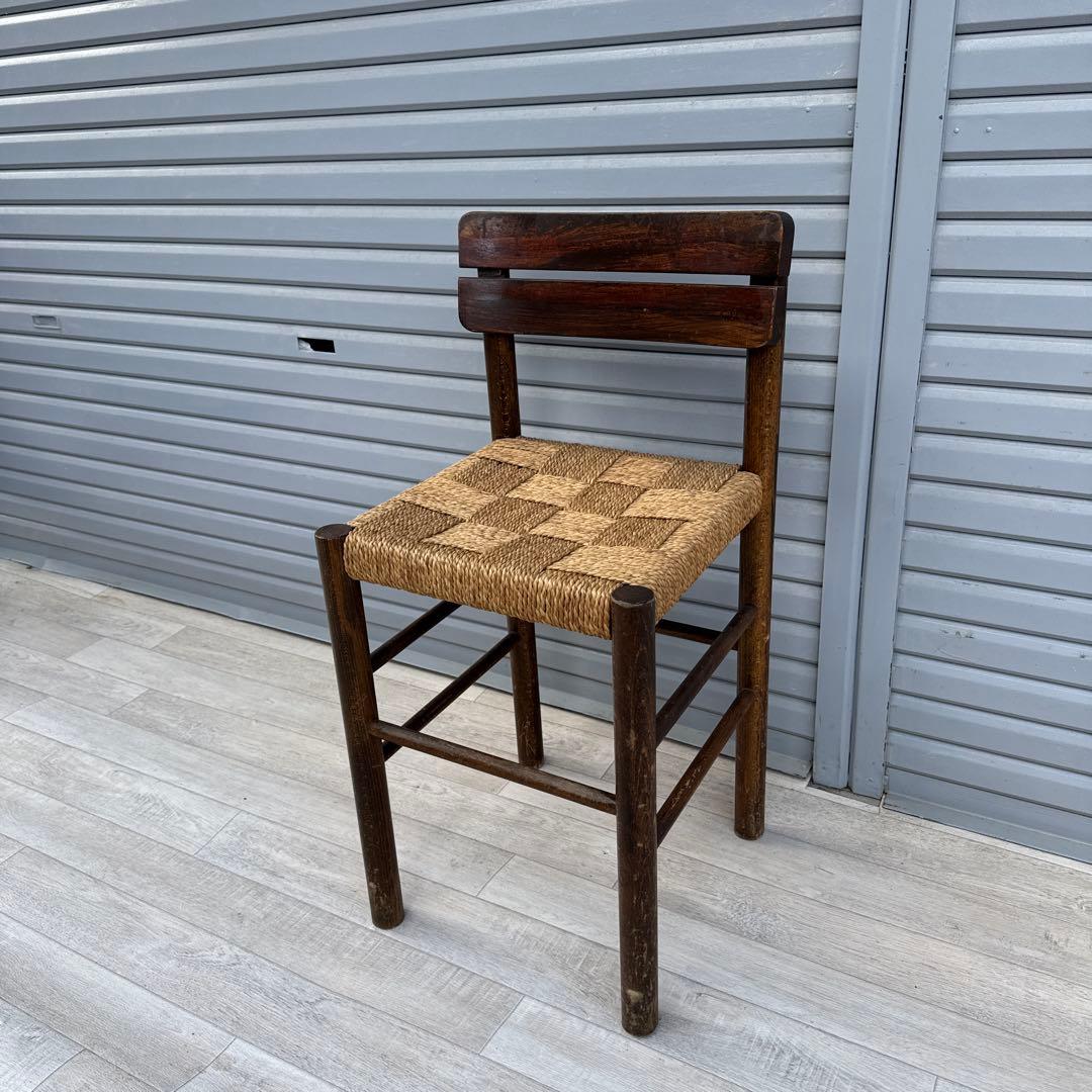 キツツキ カウンターイス 座面縄 飛騨産業　ダイニングチェア 椅子 古民家
