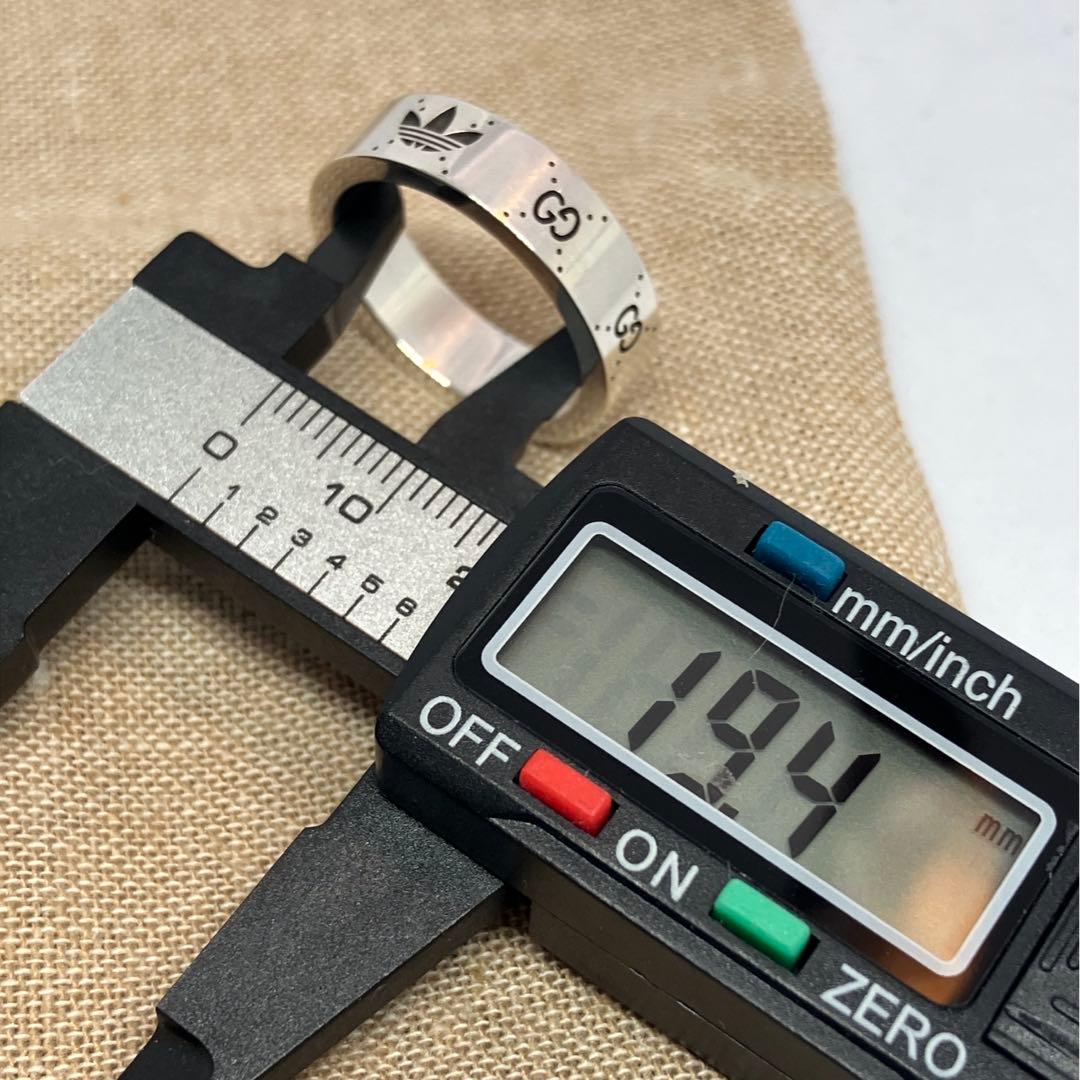 GUCCI adidas グッチ アディダス リング 銀 指輪 21号 中古