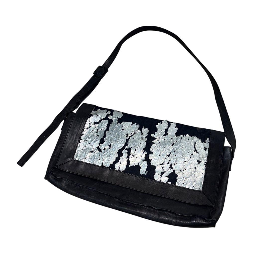 希少 00's Y's RED LABEL 銀箔 ショルダーバッグ