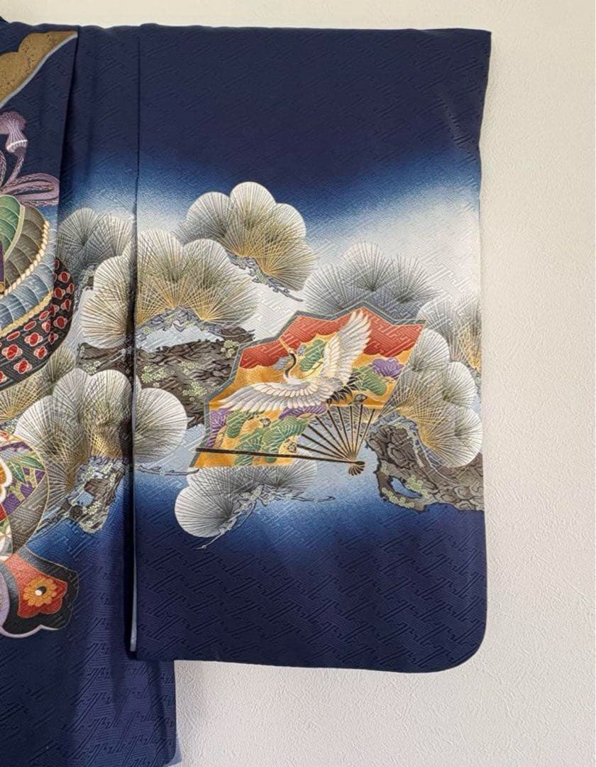 七五三 男の子 羽織り 着物 襦袢 3点セット 5歳男の子 日本製