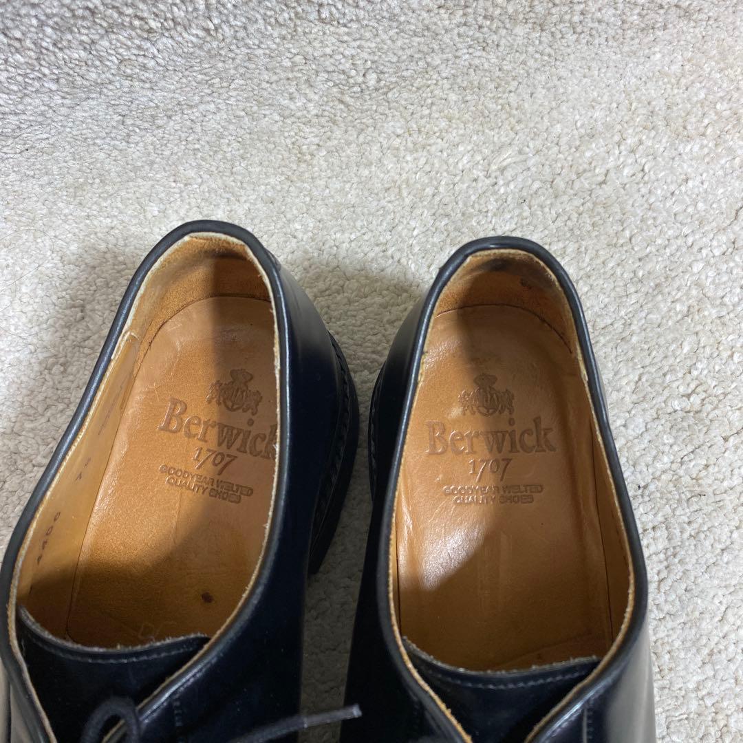 美品 Berwick 4406 プレーントゥ コーティングレザー