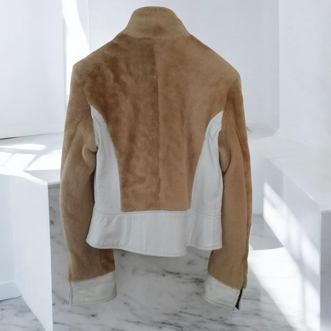 【美品】D&G ドルチェ＆ガッバーナ レザージャケット　ライダース ホワイト