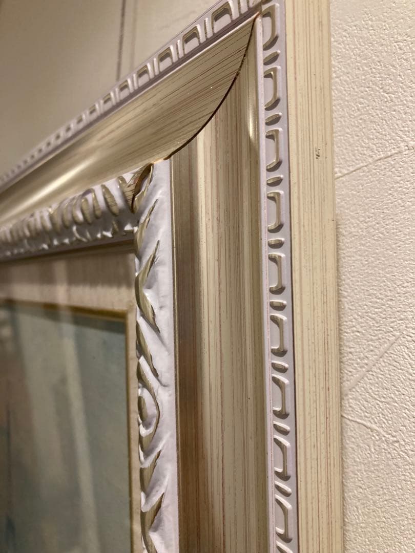 フランス　パリ　街並みの油彩画 大きなサイズ