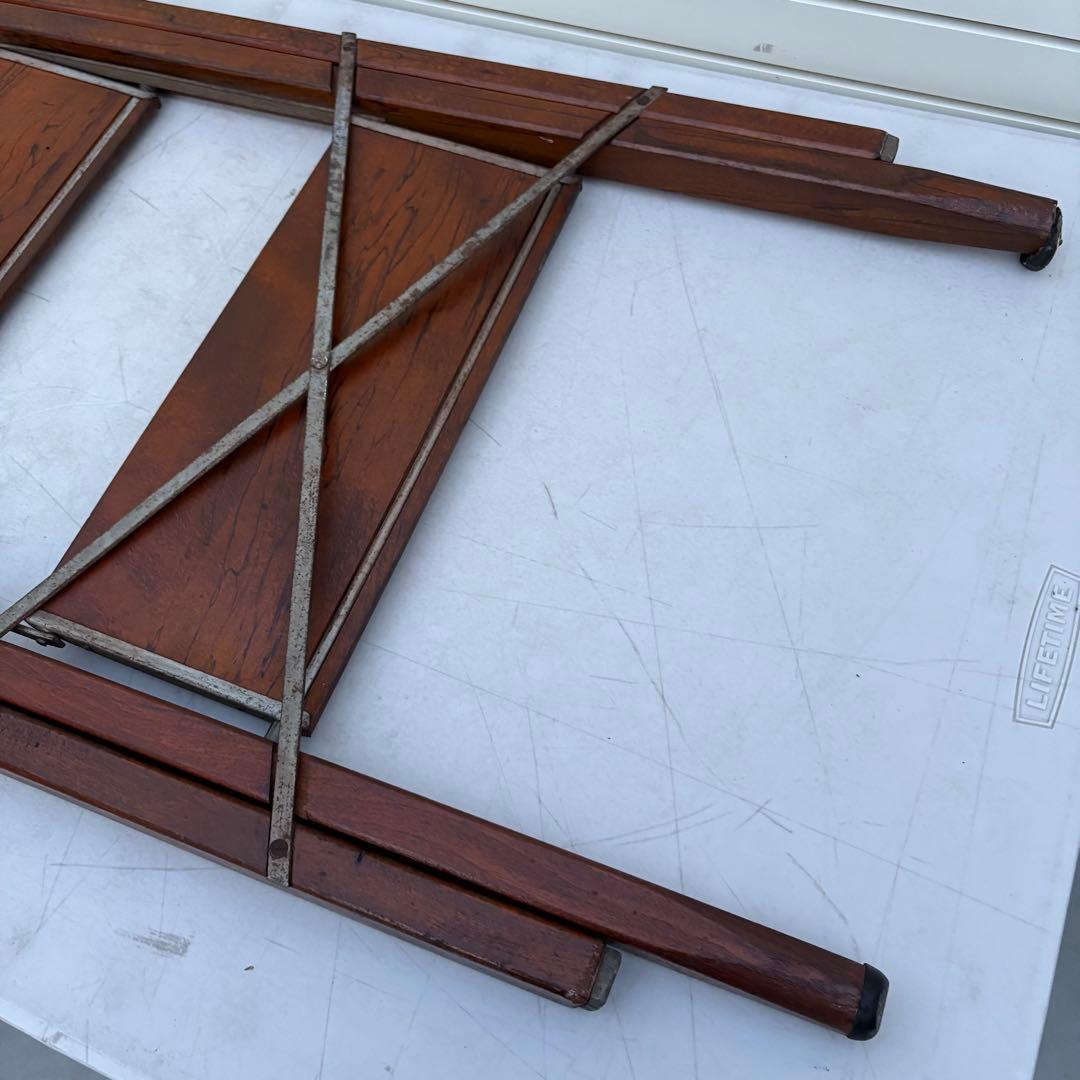 1970年代 ビンテージ 木製折畳脚立 ミッドセンチュリー