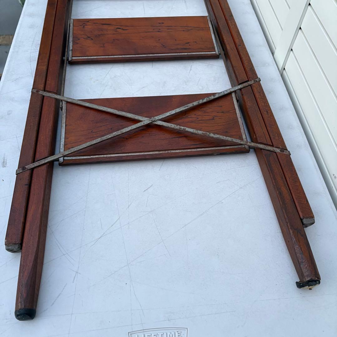 1970年代 ビンテージ 木製折畳脚立 ミッドセンチュリー