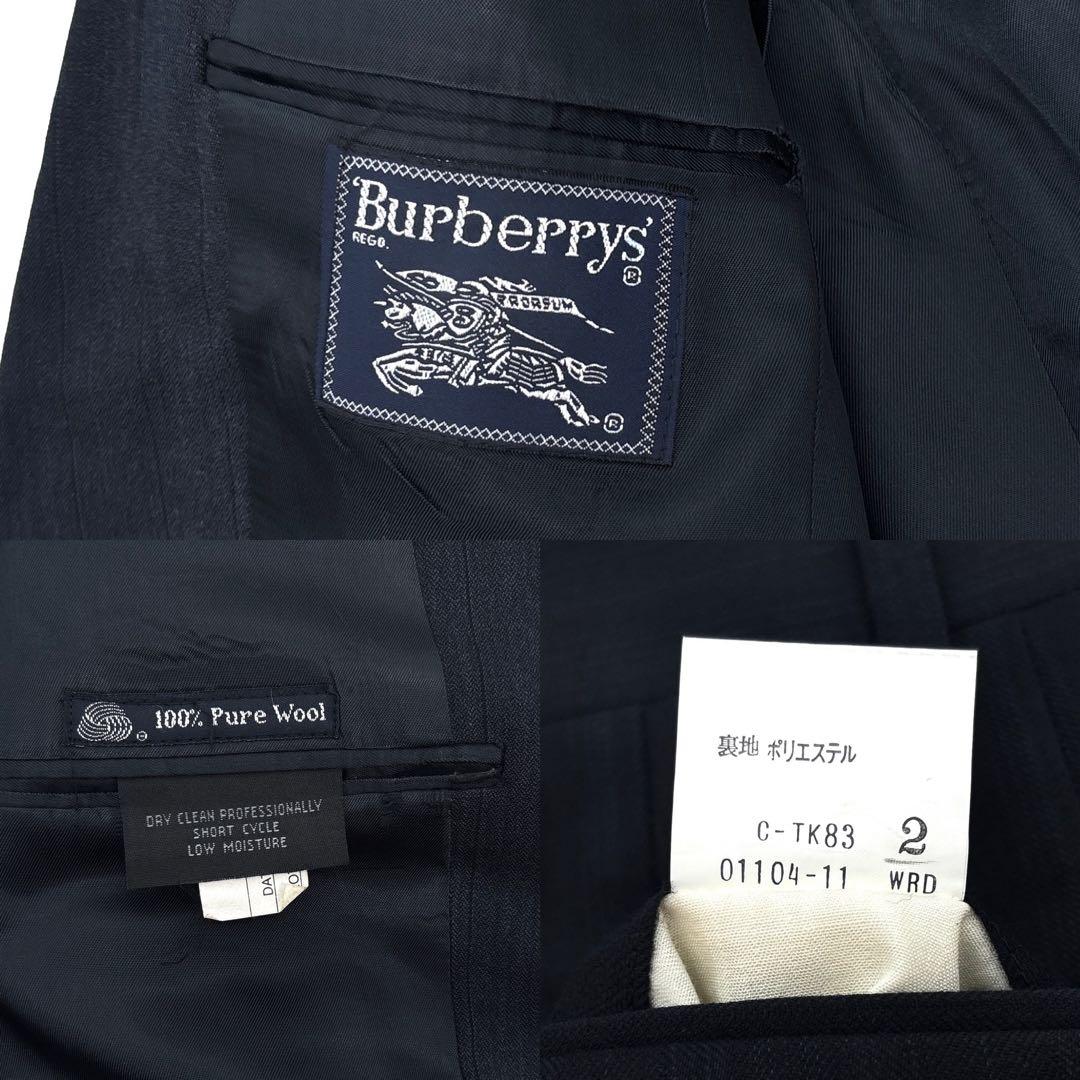 美品】Burberry バーバリー　スーツ　セットアップ　ジャケット　90s 黒