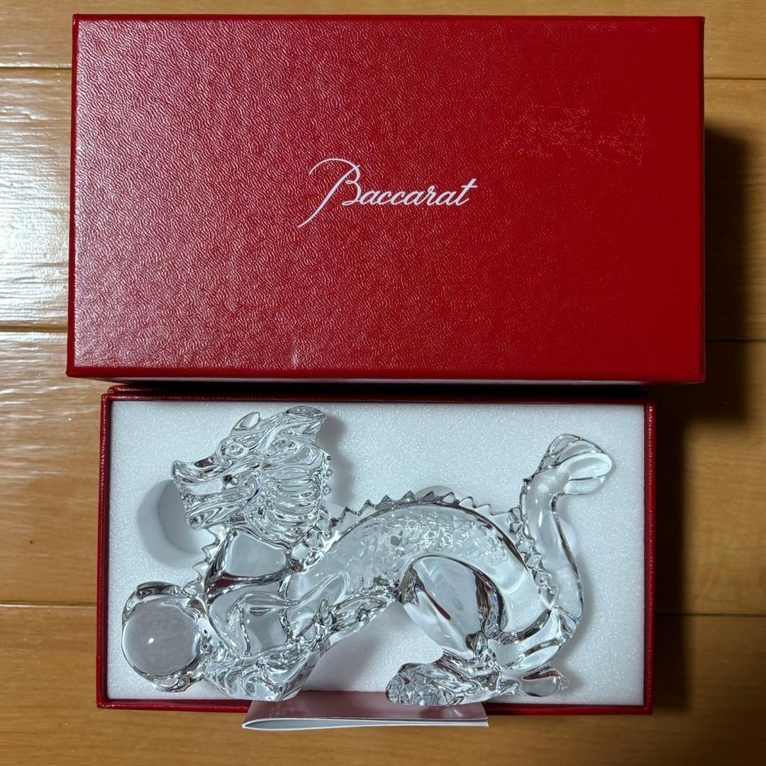 バカラ ドラゴン 龍 手に玉 十二支 辰 フィギュリン オブジェ 干支 箱入