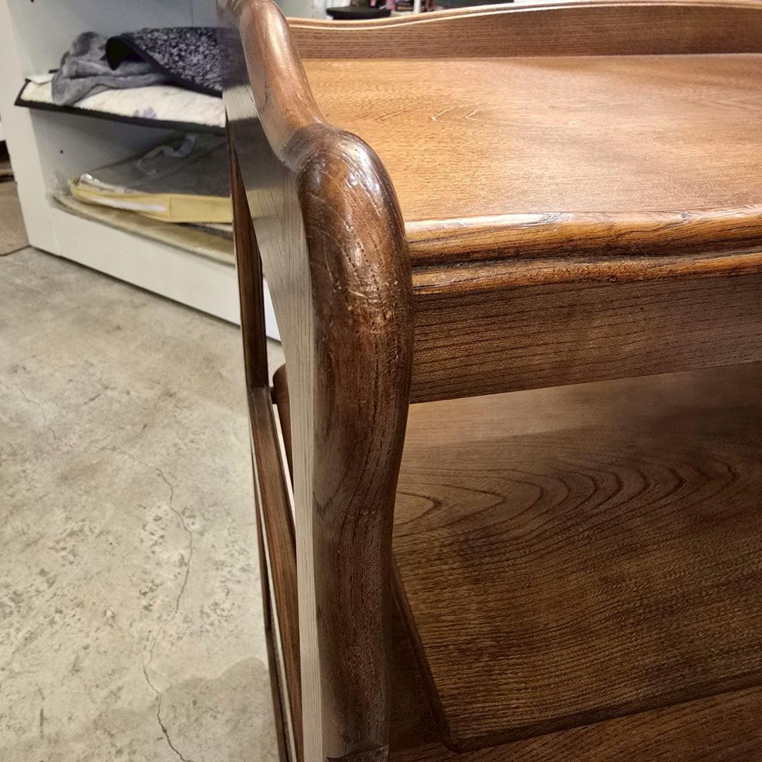 i+【美品】 karimoku カリモク 木製 ワゴン サイドテーブル 国産家具