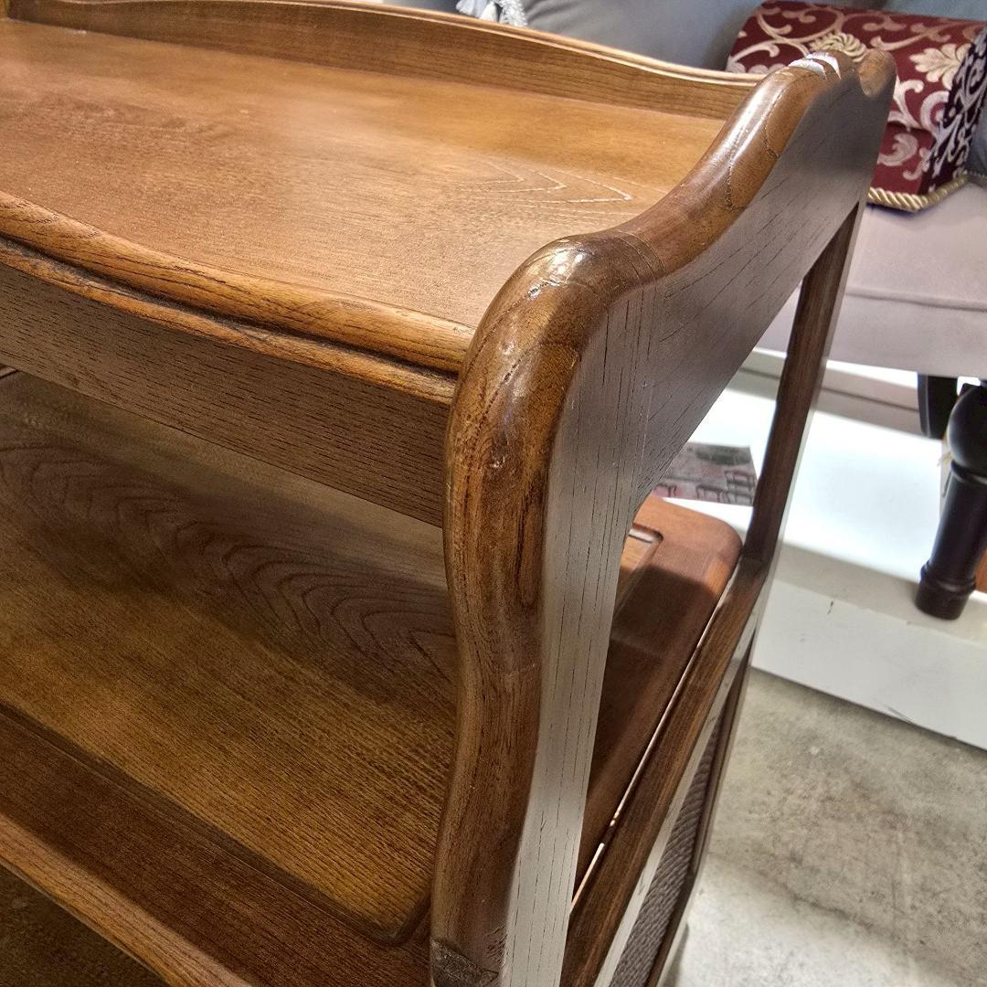 i+【美品】 karimoku カリモク 木製 ワゴン サイドテーブル 国産家具