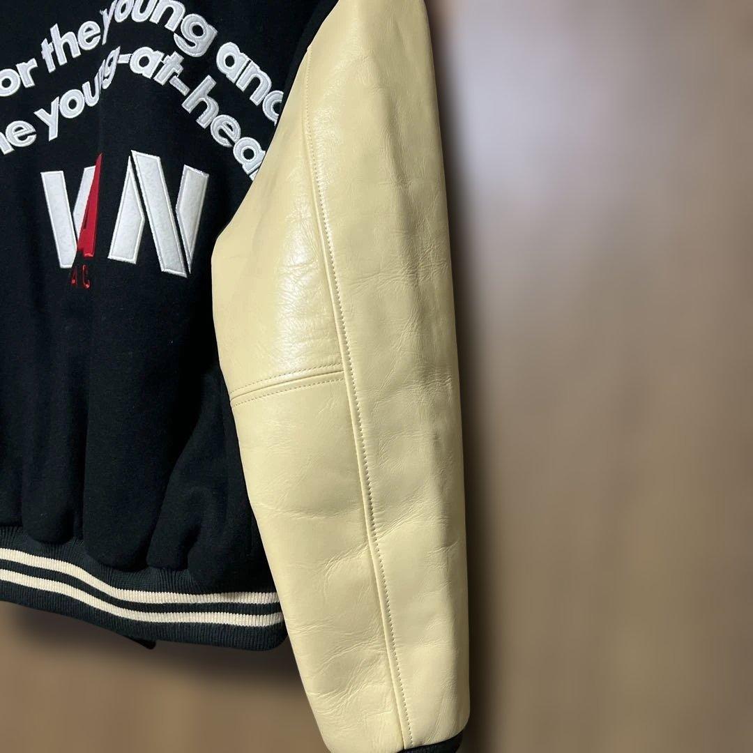 VAN JAC スタジアムジャンパー　袖皮　ブラック　 Lサイズ