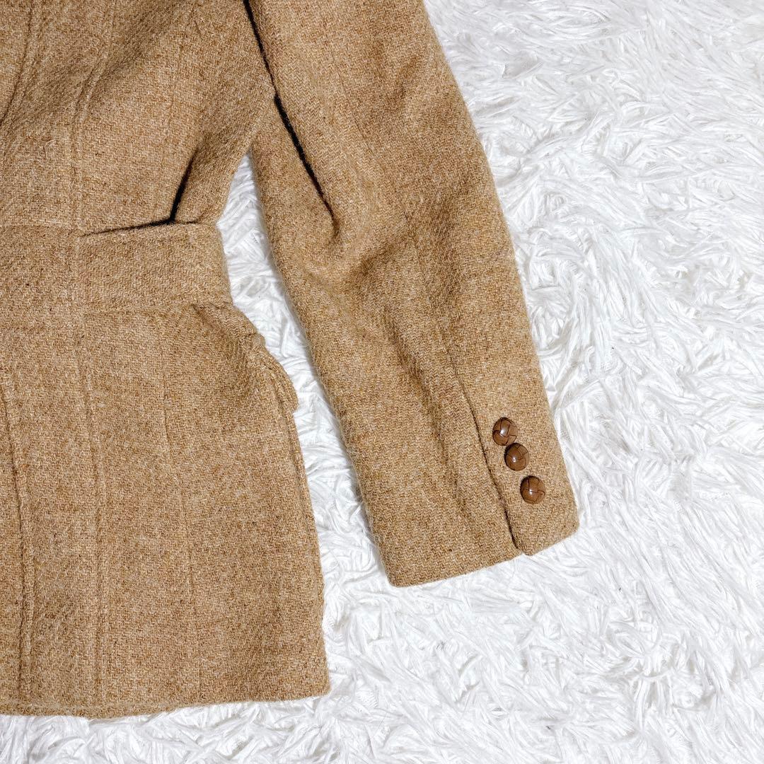 希少 ハリスツイード テーラードジャケット 英国製生地 レディースL〜XL