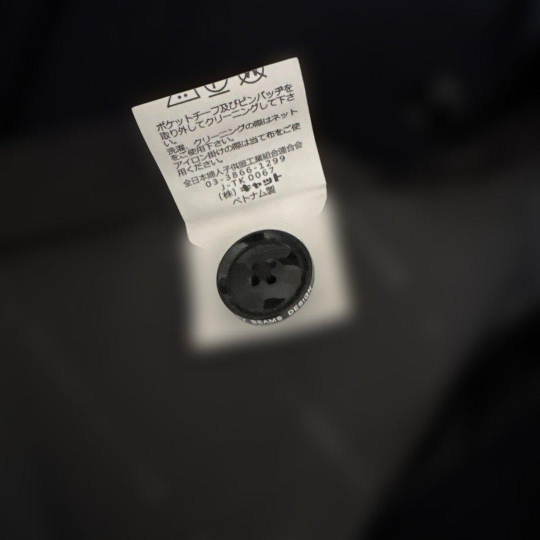 BEAMS EDSIGN紺色ストライプ スーツ(160cm)ワイシャツネクタイ付