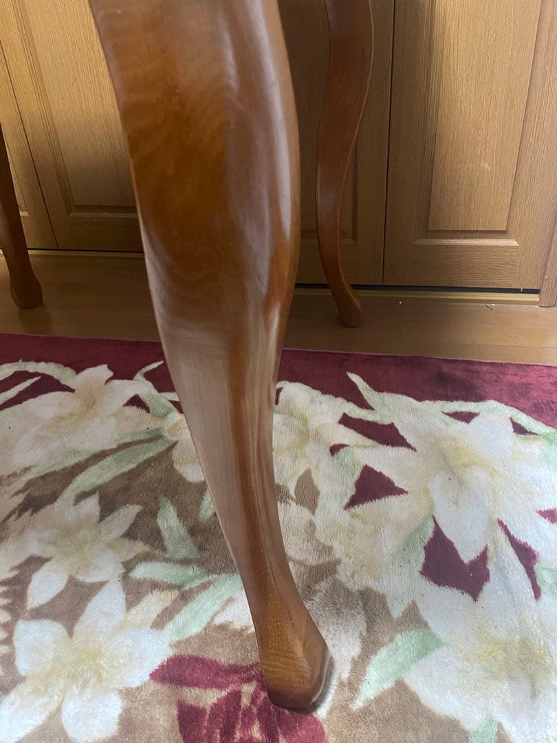 アンティーク　猫足　ダイニングテーブル　クラシック木製正方形テーブル