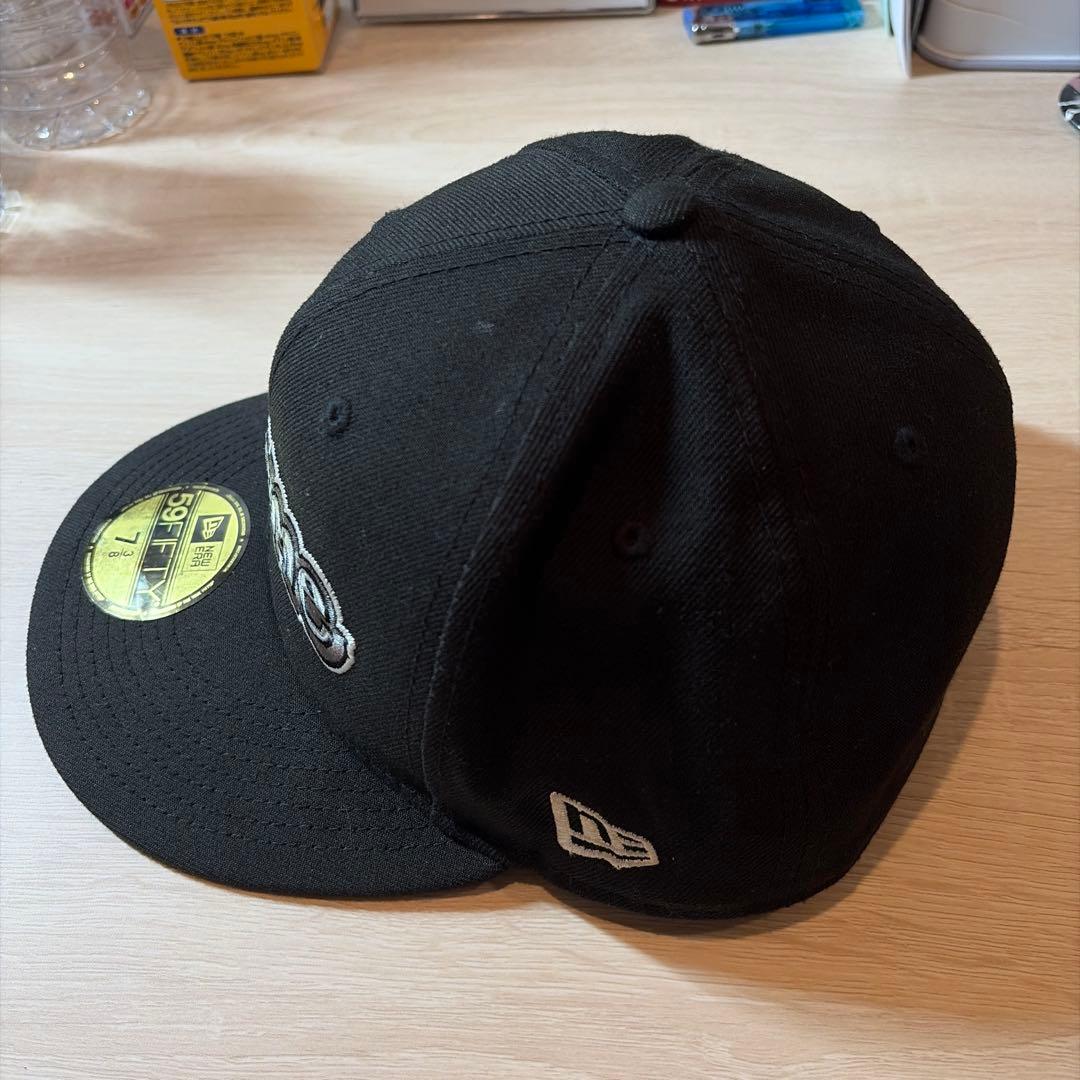 Supreme 59FIFTY ブラックキャップ 7 3/8