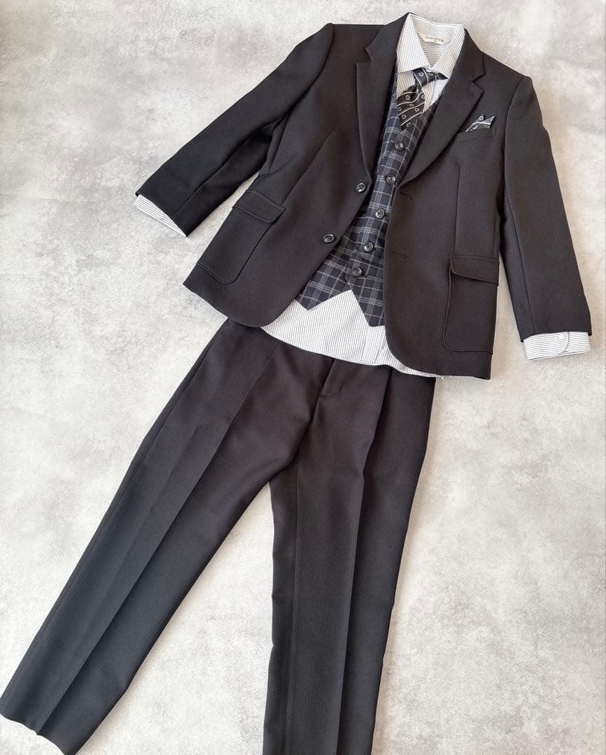 クリーニング済 CHOPIN ショパン ベスト付きスーツ 7点セット 170cm