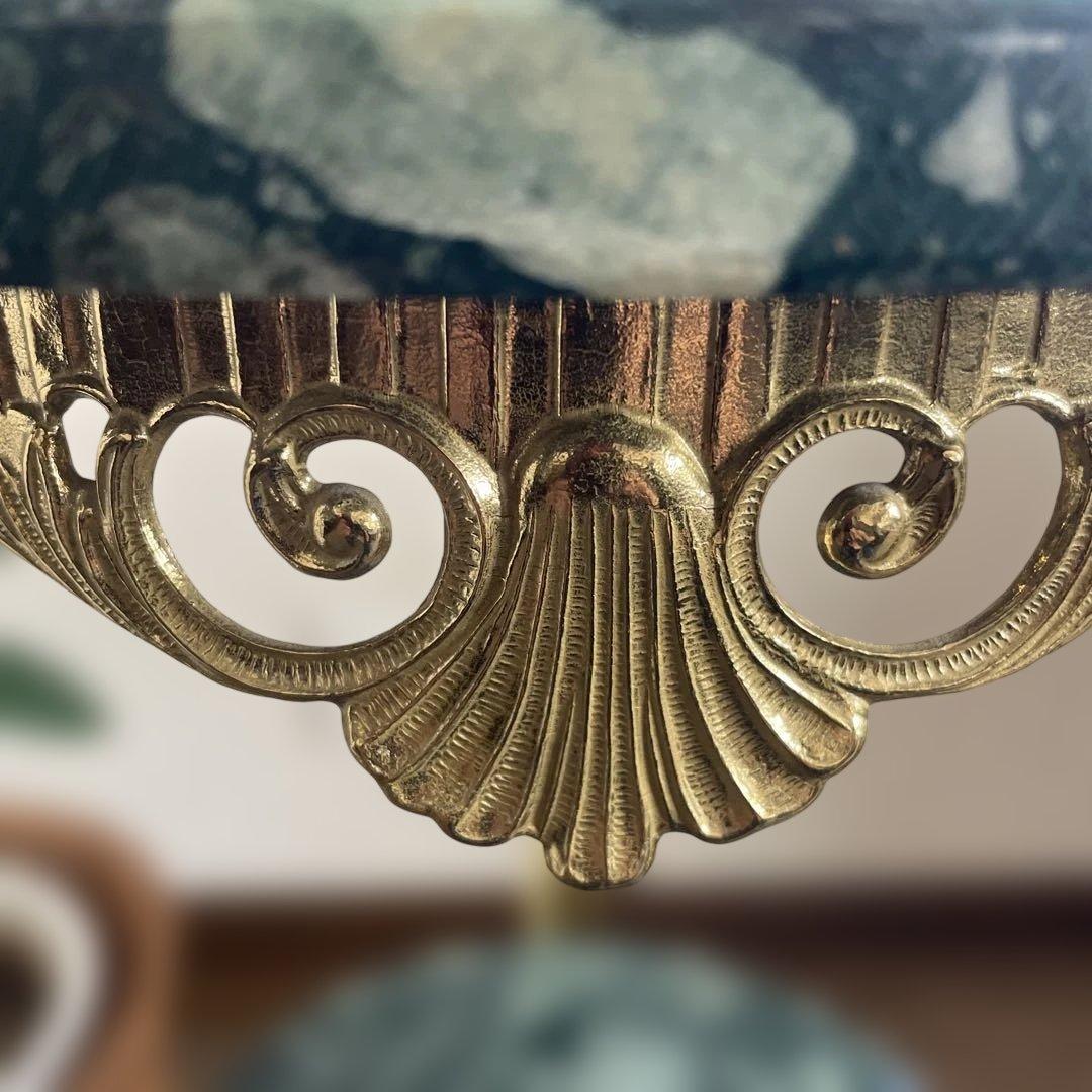 イタリア製 大理石 真鍮 花台 飾り台　猫足