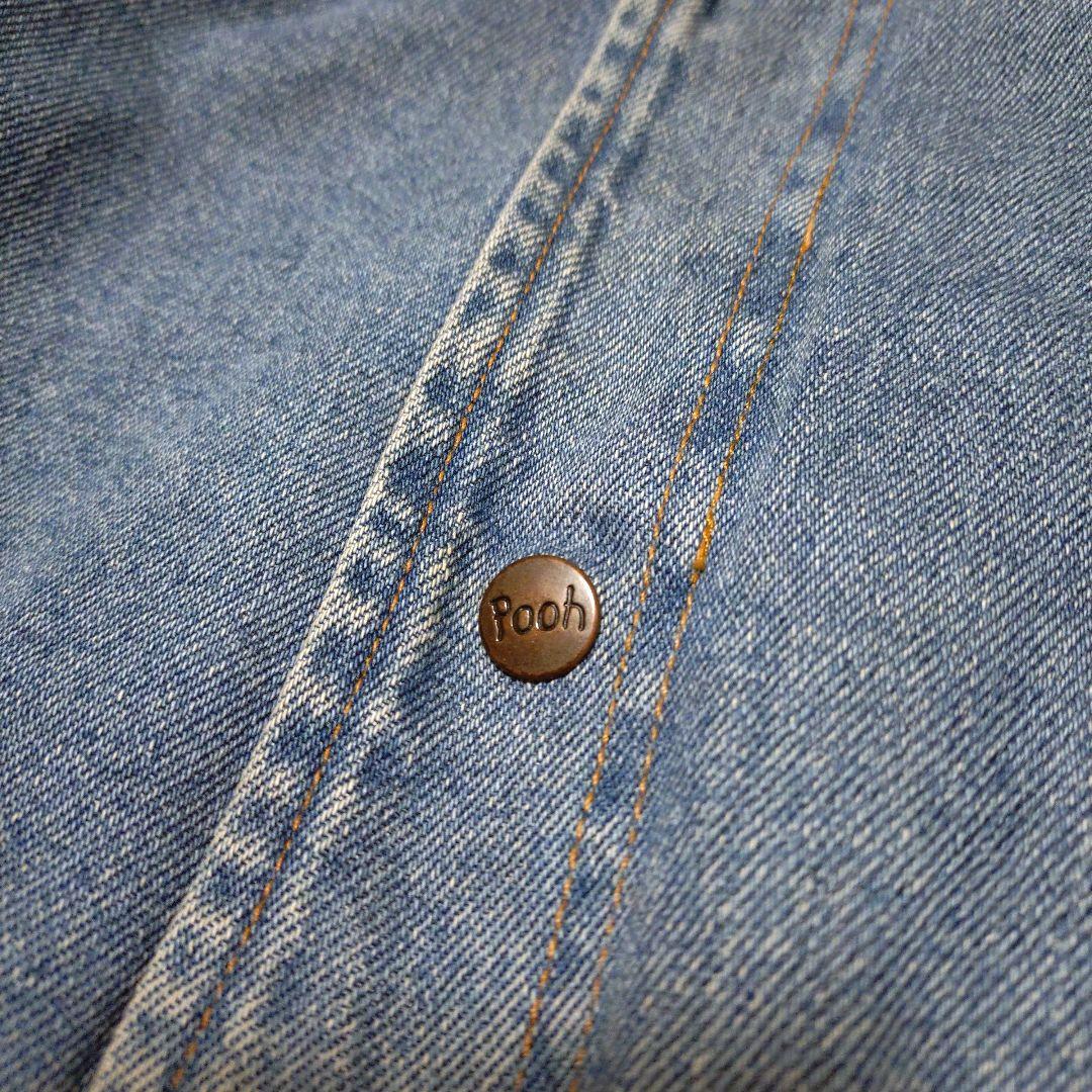 ディズニーストア プー デニムジャケット スタジャン 刺繍 キルティング フード