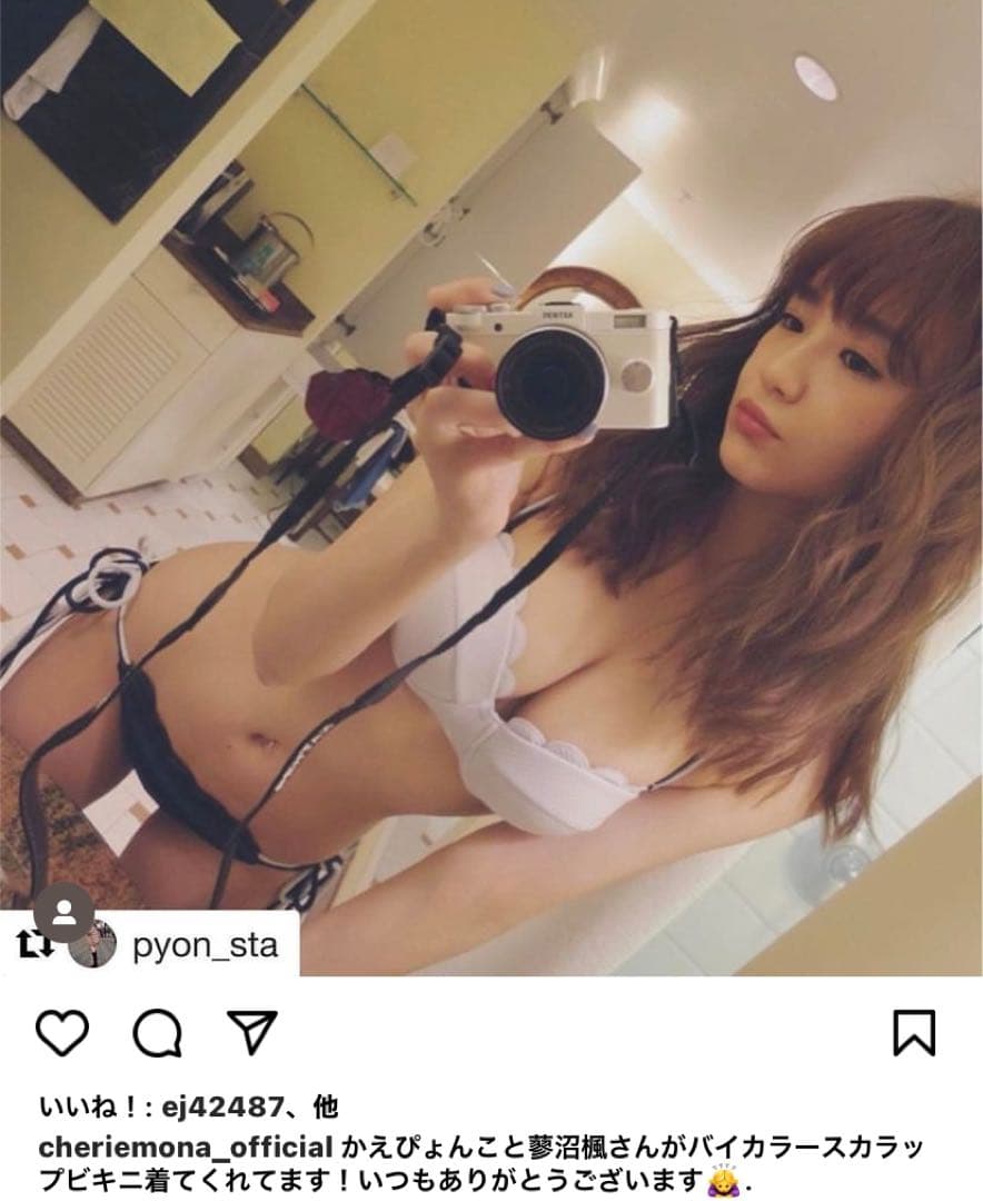 シェリーモナ 水着 ビキニ 西川瑞希 F ホワイト ピンク