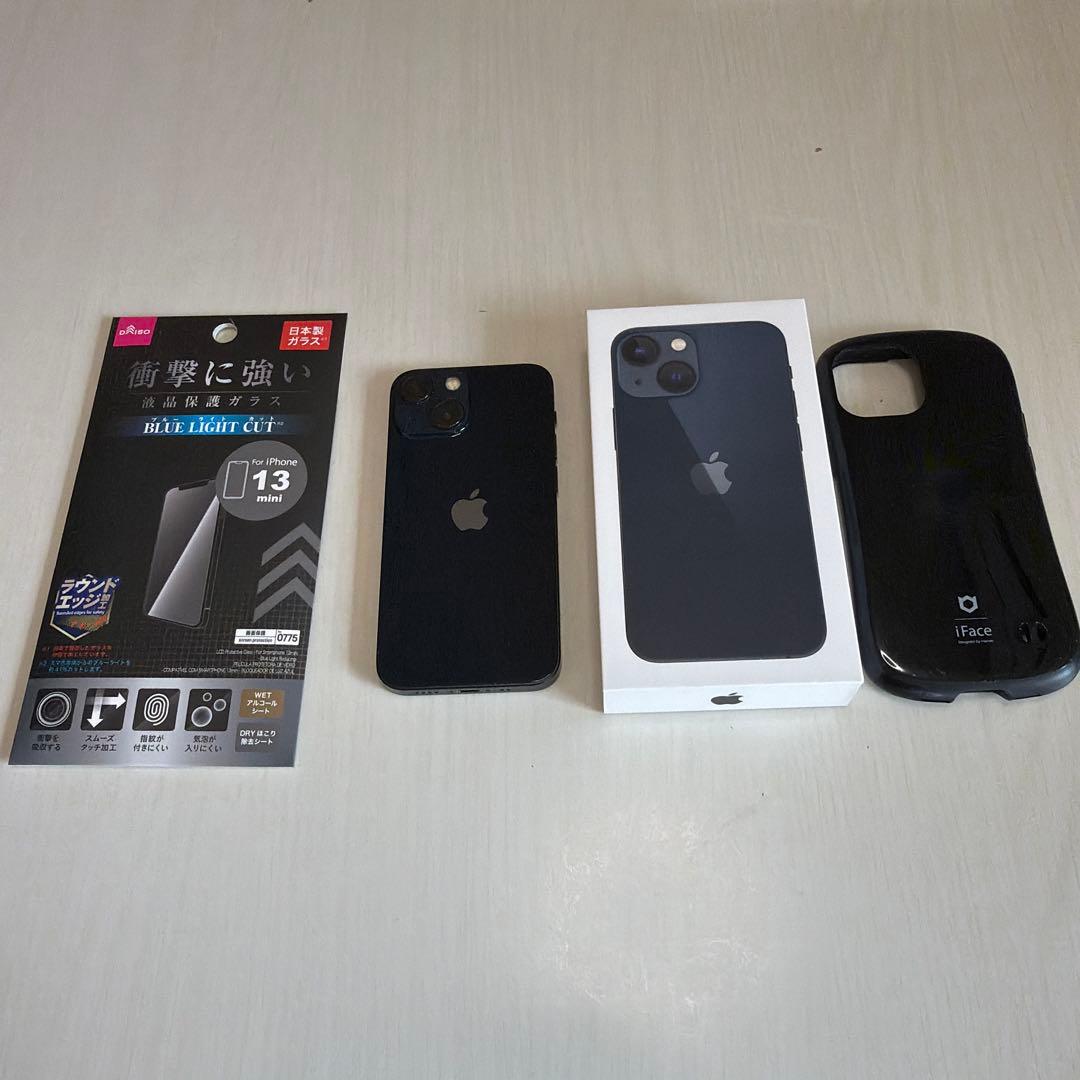 iPhone 13 mini 256GBミッドナイト 本体 + iFaceケース