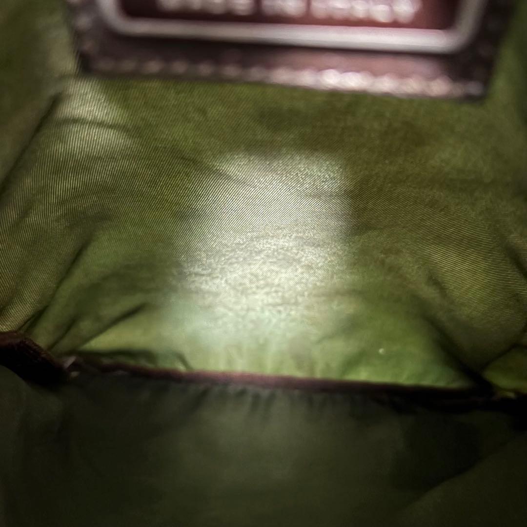 【正規品】PRADA プラダ ミニ ショルダーバッグ 三角ロゴ ナイロン カーキ