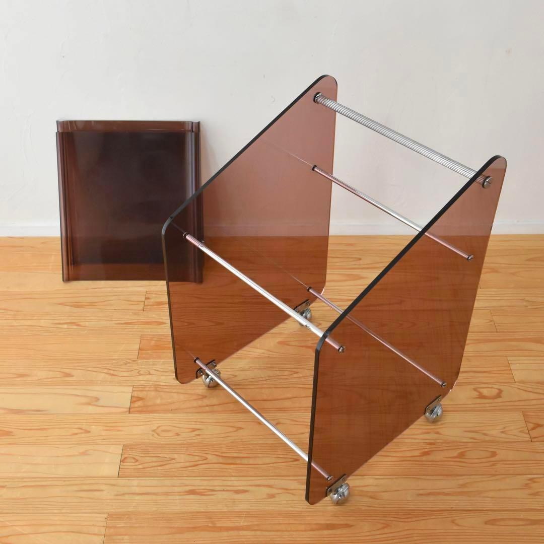 キャスターワゴン アクリル　ポストモダン