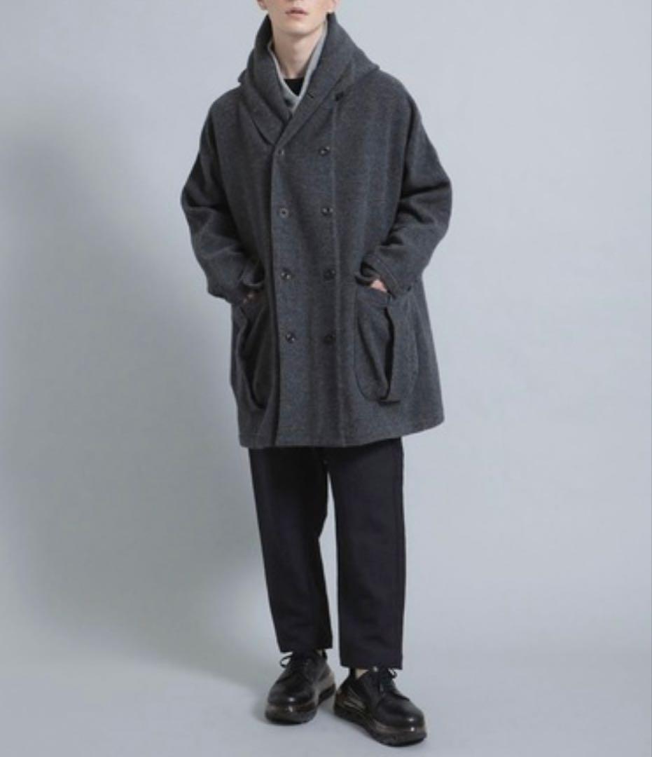 【ORDINARY FITS】ウール　フード付きコート　レディースでも　日本製