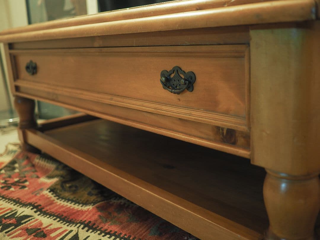 【値引中】レトロドロワーセンターテーブル