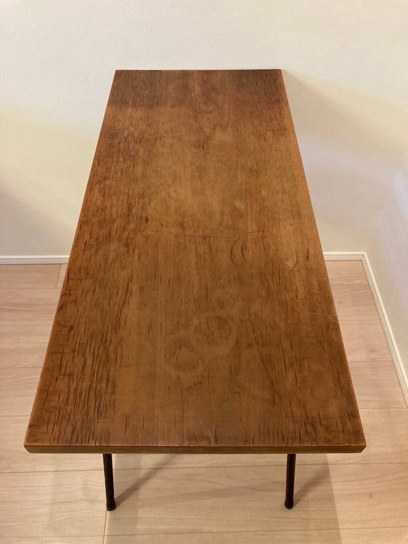 アイアン×無垢木製天板テーブル 作業台 デスク インダストリアルデザイン 工業系