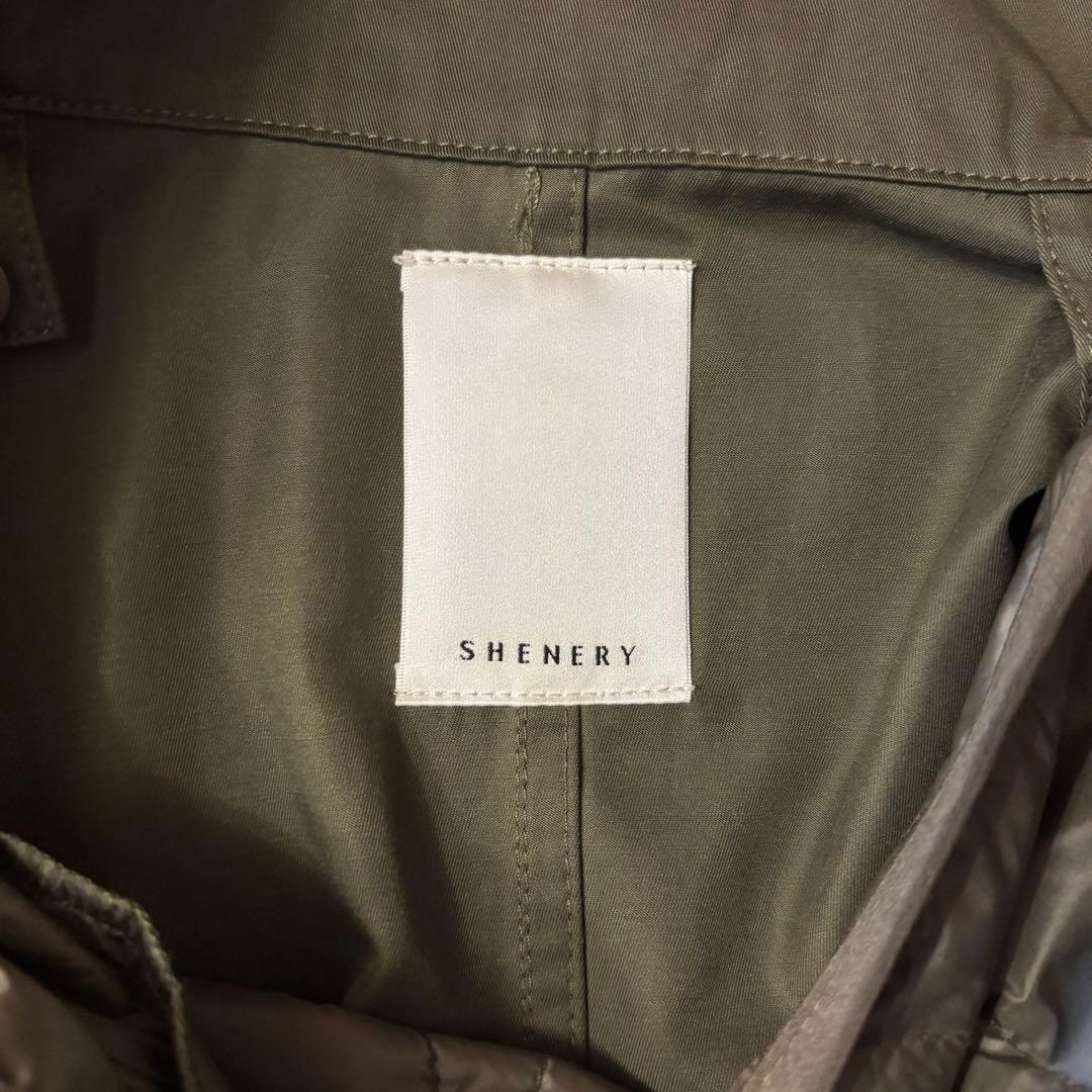 【まゆ】SHENERY C/Tツイルモッズコート カーキ