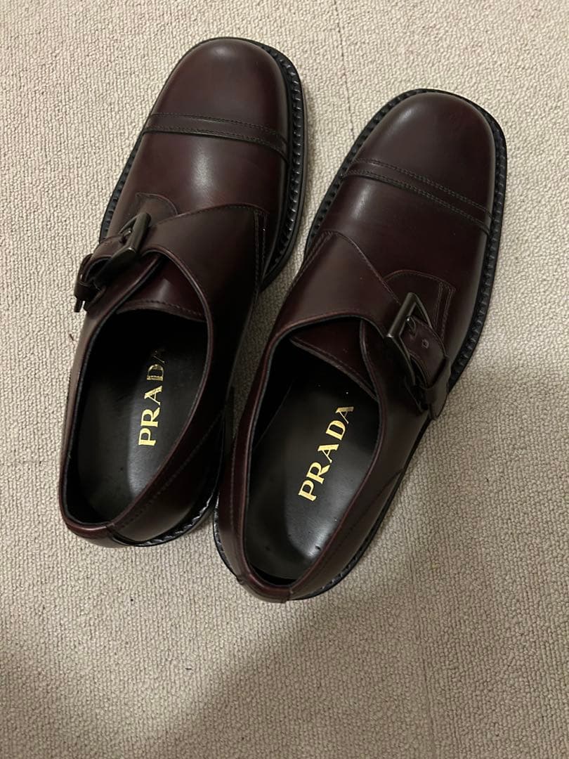 靴 prada archive square round toe shoes