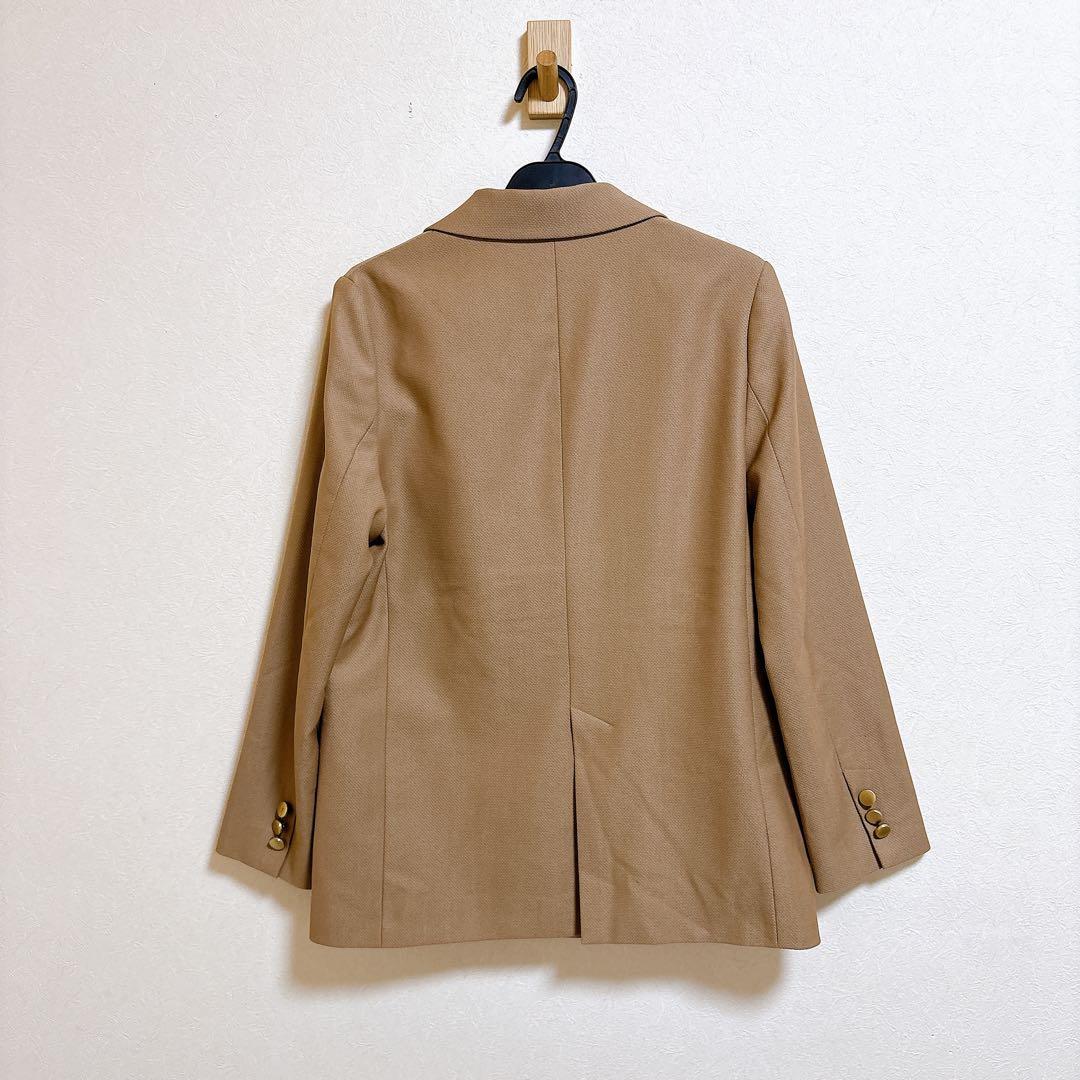 NOBLE ピークドラぺルダブルジャケット 36 キャメル