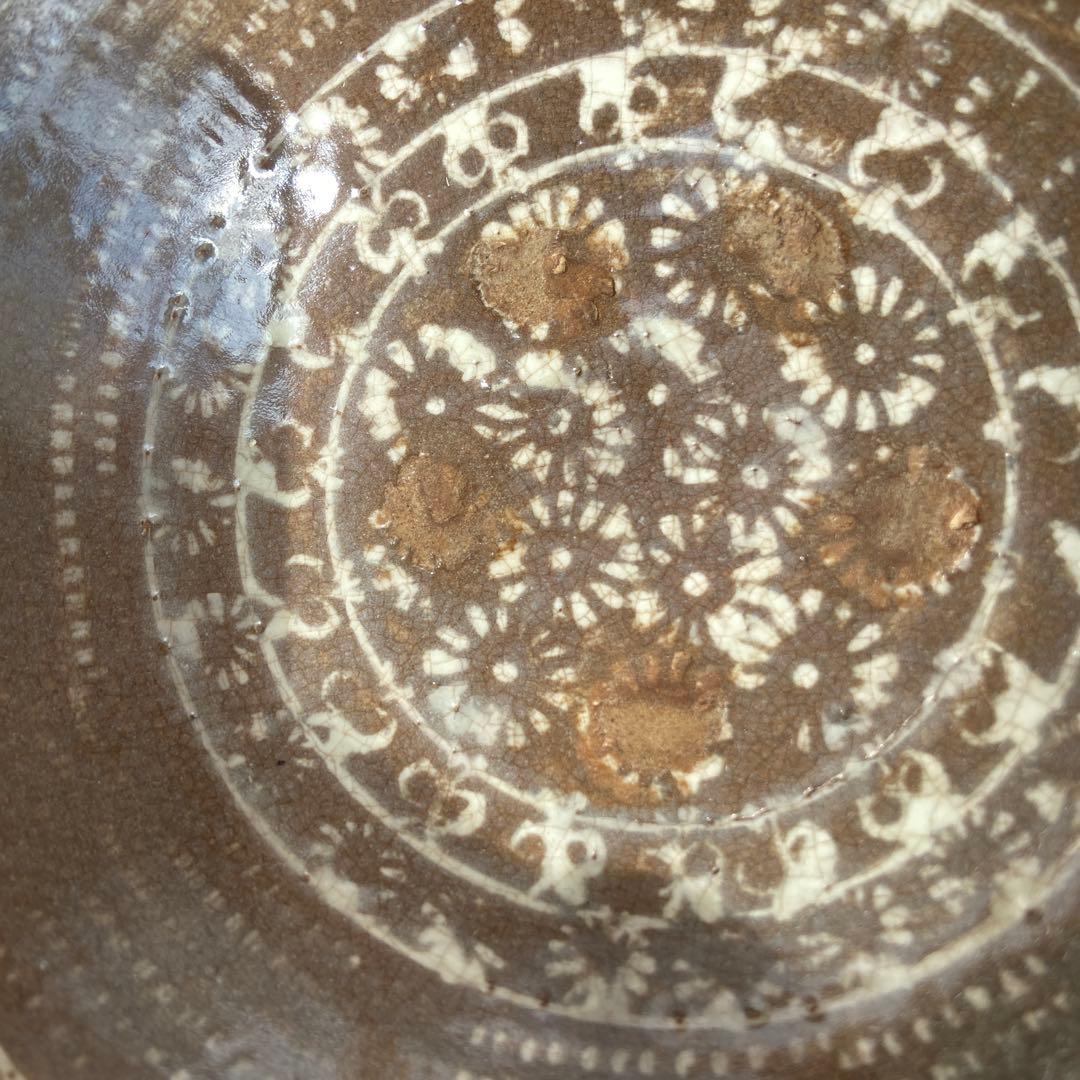 李朝古花三嶋茶碗