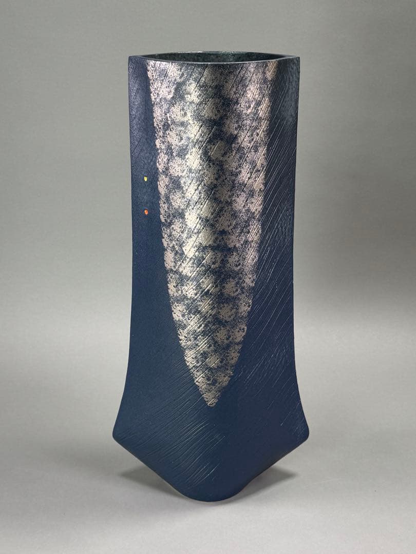 池坊　いけばな　清水焼　小林正明　陶器花器　華道具　高さ52cm 大作花器