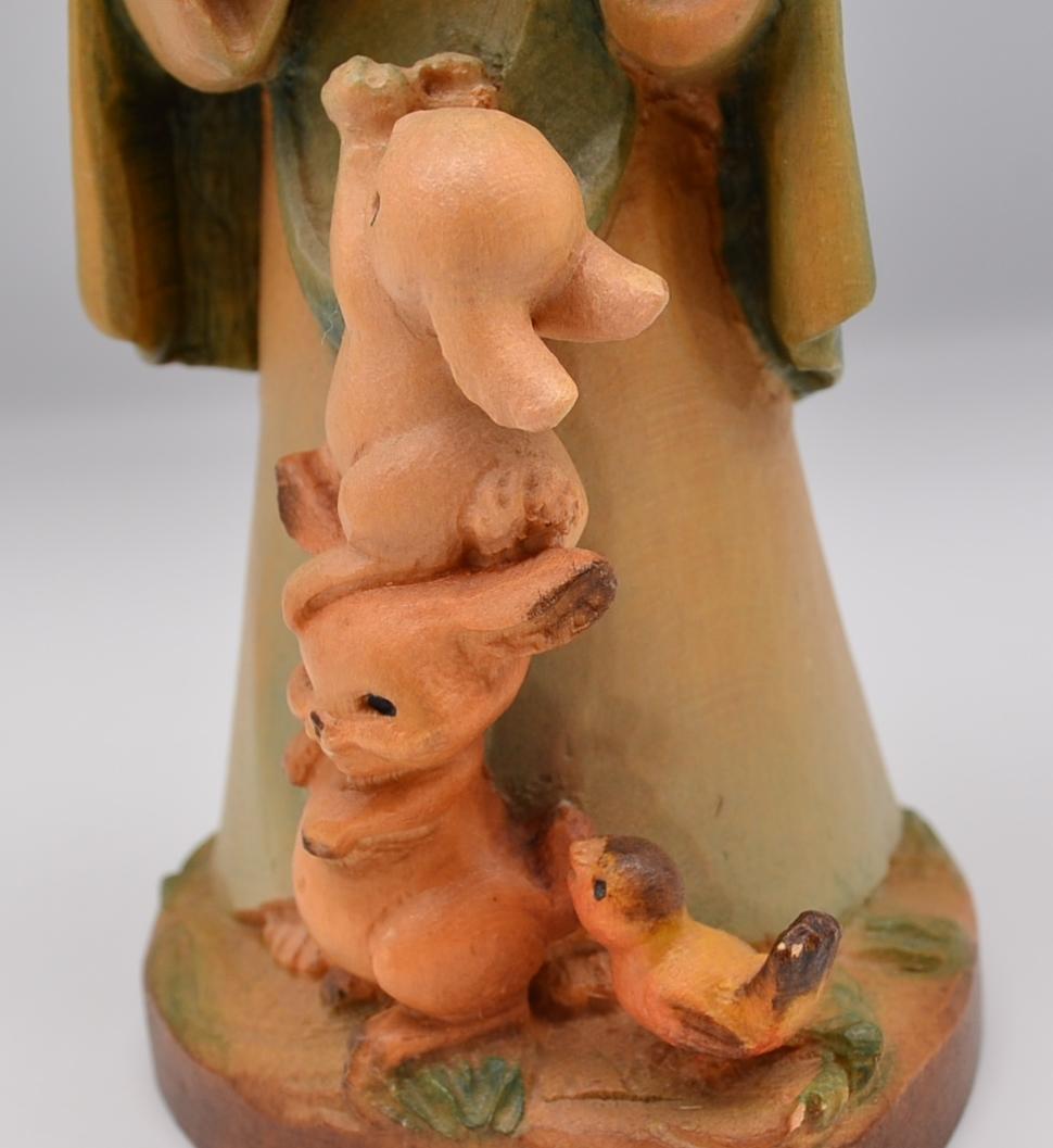 動物と話す　アンリ　ANRI　サラケイ　木彫り人形　15ｃｍ　ご成約済み