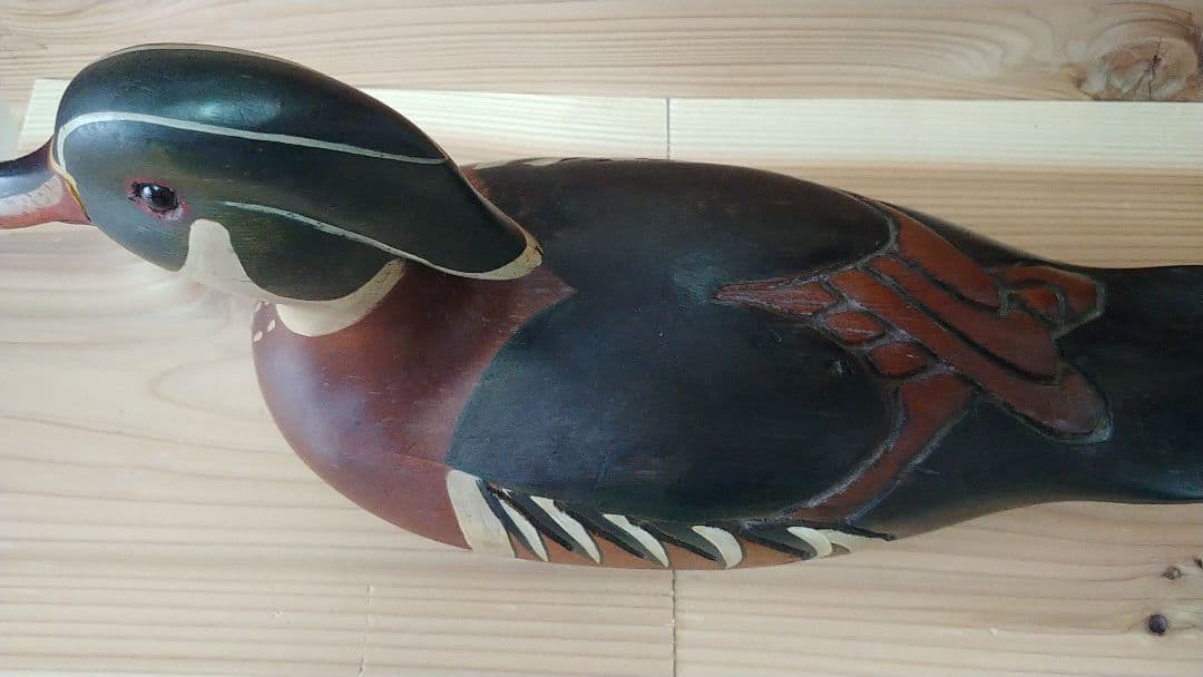 Tom Taber（トム・タバー:アメリカ彫刻家）カモの木彫デコイ