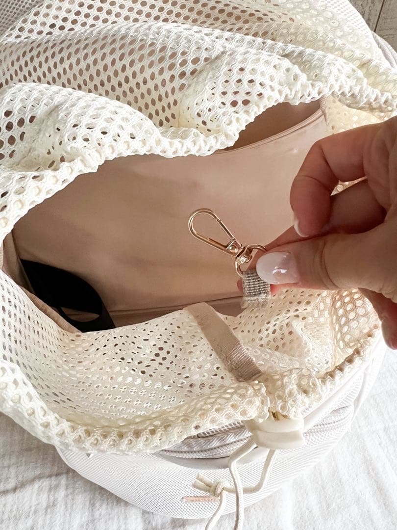 【わんこグッズ】モンシェリ⭐︎キャリーバッグ メッシュベージュ