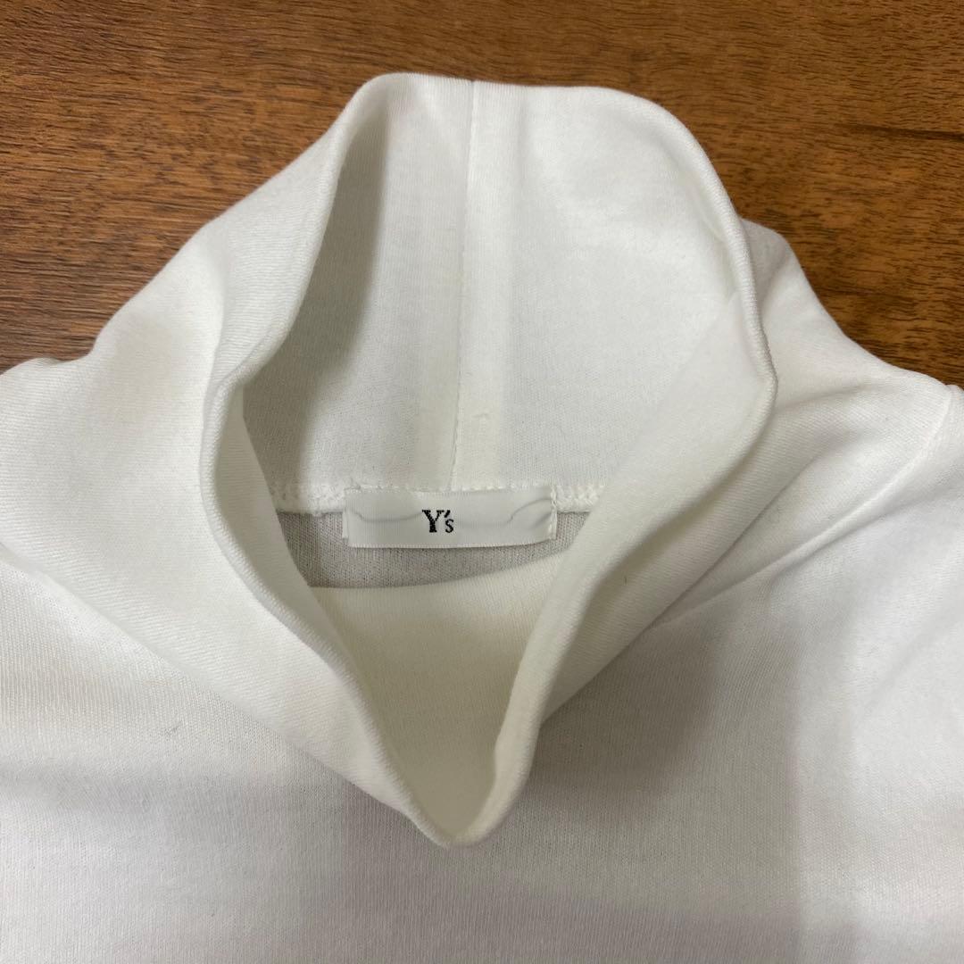 美品★Y's ワイズ ヨウジヤマモト 長袖カットソー タートルネック 白