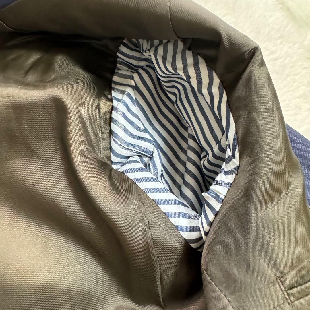 新品同様品　テーラーフクオカ　セットアップスーツ3ピーススーツ　メンズM ブルー